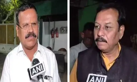 Congress' Rajendra Sahu (Left) and BJP's Vijay Baghel (ANI)