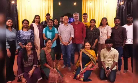 Still from the last session of Voice Culture and Vocal Harmony workshop