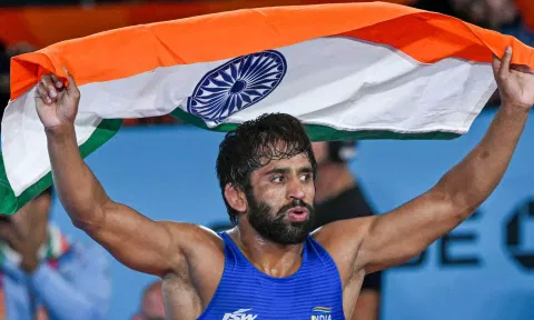 &nbsp;India's wrester Bajrang Punia (PTI)
