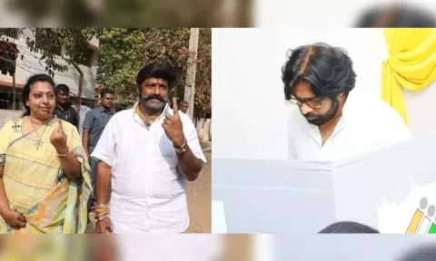 (JSP) Chief Pawan Kalyan(R) &amp;(TDP) leader N. Balakrishna(L)(Image: IANS)
