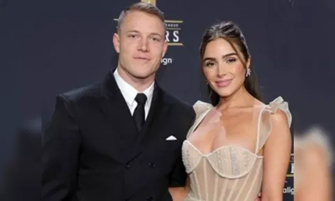 Christian McCaffrey and Olivia Culpo&nbsp;