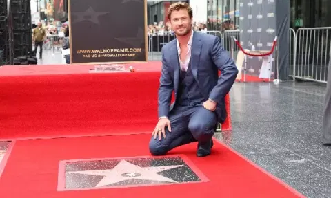 Chris Hemsworth at the Hollywood Walk of Fame (Photo/X)