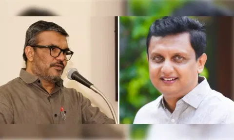 Excise Minister M B Rajesh and Tourism Minister P A Mohammed Riyas