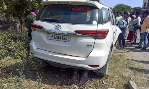 The Car involved in the accident (PTI)