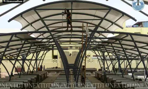 Construction of the new fish market at Marina Loop Road is nearly done (Photo credit: Hemanathan Muthusamy)