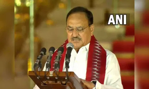 BJP President JP Nadda takesng oath as Union Minister (ANI)
