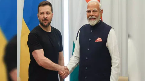 Ukrainian President Zelenskyy and PM Modi&nbsp;