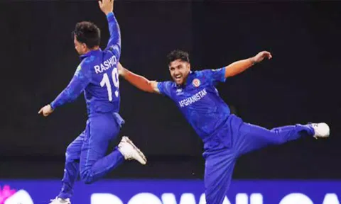 Rashid Khan and Fazalhaq Farooqi (ANI)