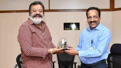 Union Minister of State for Petroleum and Natural Gas Suresh Gopi met ISRO Chairman Somanath S&nbsp;