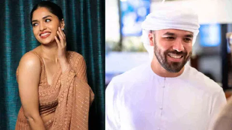 Actress Sunainaa and famous Dubai vlogger Khalid Al Ameri&nbsp;
