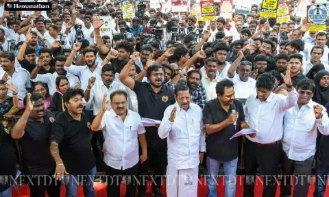 DMK in Tamil Nadu on Wednesday held a protest against NEET (Photo:Hemanathan.M)