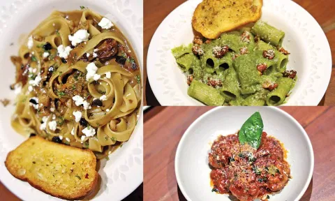 (L-R): Chicken pepe al nero; Pesto alla genovese; Polpette italiane&nbsp; (Photo/Manivasagan)