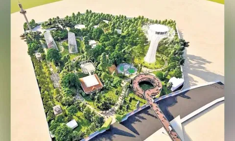 Model of the Kalaignar Centenary Park which is coming up in Chennai