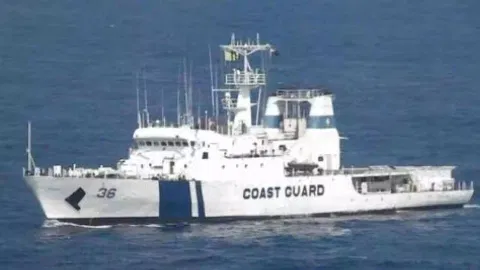 US Coast Guard cutter on routine patrol in the Bering Sea&nbsp;