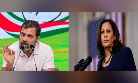 Rahul Gandhi; US Vice President Kamala Harris (PTI)&nbsp;