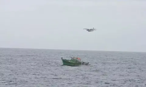 Visuals from the spot (X/@IndiaCoastGuard)