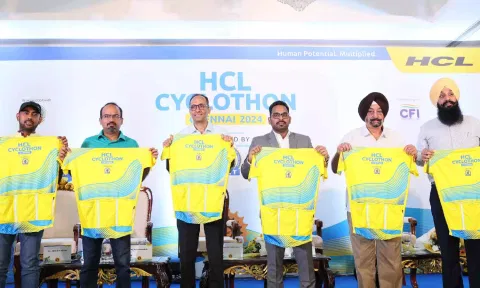 Abhishek Misra, Rajat Chandolia, Sundar Mahalingam, Meghanatha Reddy, Onkar Singh and Maninder Singh at the launch event in Chennai on Thursday