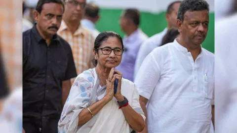 &nbsp;West Bengal Chief Minister Mamata Banerjee and others during the inspection of the venue ahead of TMC's July 21 rally, in Kolkata, Saturday, July 20, 2024. (Photo/PTI)