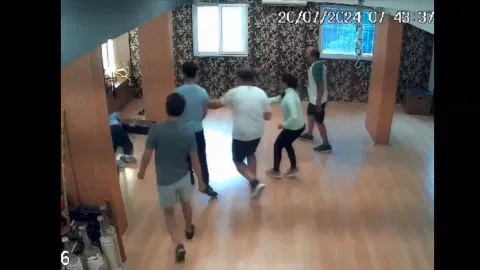 &nbsp;CCTV footage from the gym (Screengrab/X)