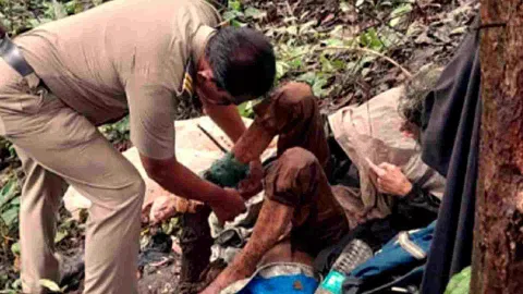 Woman was found tied to a tree with an iron chain in a forest&nbsp;