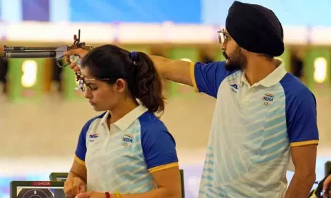 Manu Bhaker, Sarabjot Singh (PTI)&nbsp;