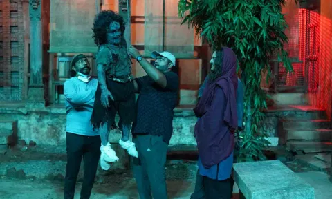 Aditya Sarpotdar and Sonakshi Sinha from the sets of Kakuda