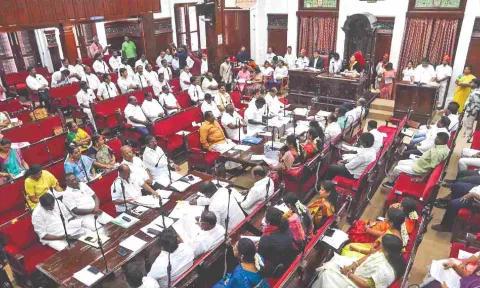 Mayor R Priya and Corporation Commissioner J Kumaragurubaran presided over the monthly council meet held at Ripon Building on Tuesday