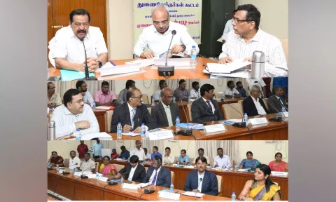 Minister Ponmudi held a consultation meeting with vice chancellors of different universities
