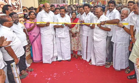 Minister KN Nehru opens Sivagangai Park