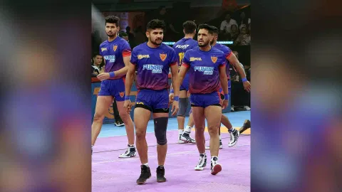 Naveen Kumar playing for Dabang Delhi KC&nbsp;