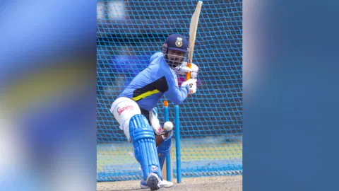 &nbsp;Rishabh Pant playing in the nets (IANS)