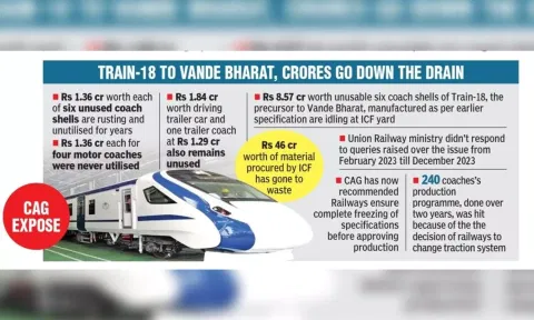 Railways wasted crores on Vande Bharat prototype, finds CAG audit