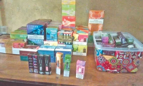 &nbsp;e-cigarettes from a store in RK Nagar&nbsp;