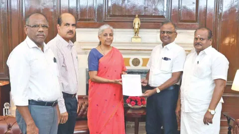 Delegation of match manufacturers submit memorandum to Nirmala Sitharaman in Delhi&nbsp;