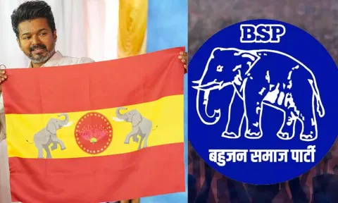 BSP to demand removal of elephant motif from Vijay-led TVK's flag
