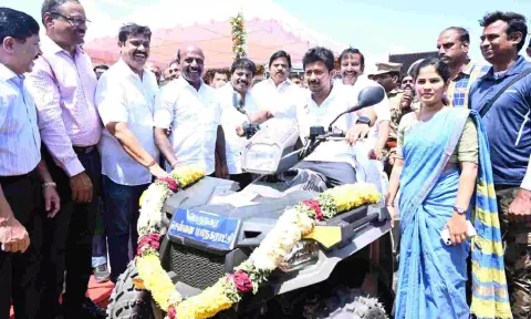 Udhayanidhi Stalin flags off ATVs for Marina, Besant Nagar beaches