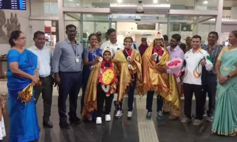 Paris 2024 Paralympics: Tamil Nadu medalists receive grand welcome at Chennai airport 
