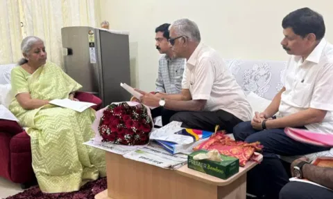 Finance Minister Nirmala Sitharaman with All India Association of Chit Funds members