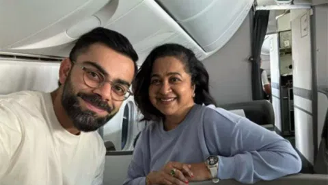 Virat Kohli with Radhika Sarathkumar (image source: instagram/@radikaasarathkumar)