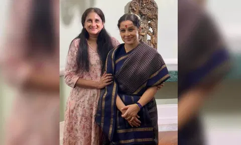 (L-R) Costume designer Anu Parathasarathy; actress Vidya Balan