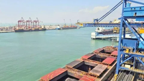 View of the existing terminal at VO Chidambaranar Port