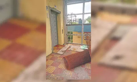 The Hindu College railway station where the lift is not working causing inconvenience to commuters