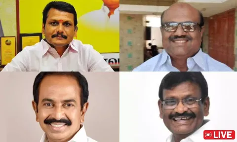 Clockwise from left: V Senthilbalaji, Govi Chezhiaan, R Rajendran, S M Nasar
