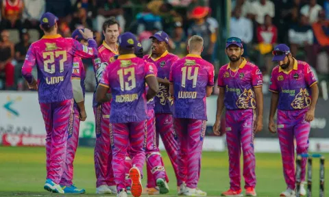 Jo’Burg Bangla Tigers celebrates after a wicket&nbsp;