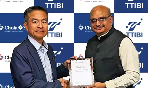 &nbsp;Takayuki Ueda, managing director and V Suryanarayanan, Managing Director of Chola MS