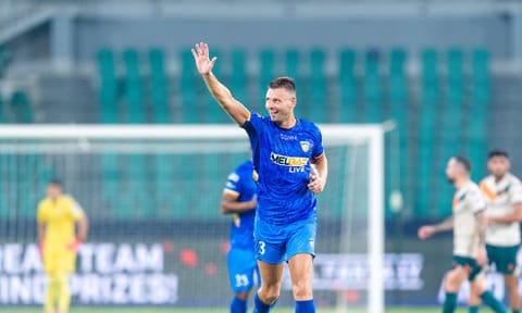 Ryan Edwards celebrates after scoring his goal