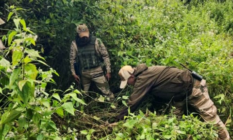 Security personnel during a search operation (PTI)&nbsp;