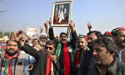 Imran Khan Supporters March Towards Islamabad (AP)