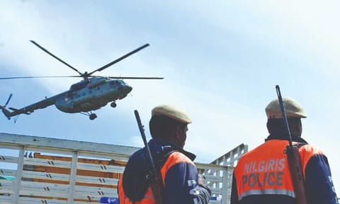 Helicopter safety drill under way in Nilgiris