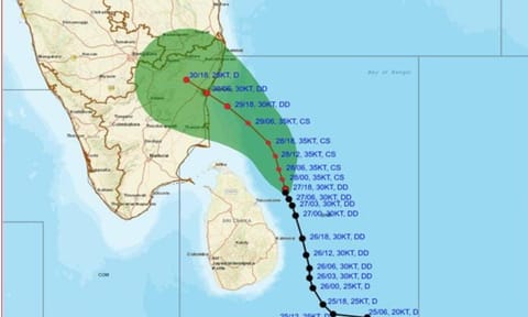 Deep depression over southwest Bay of Bengal was stationary for about six hours till 11.30 pm on Wednesday&nbsp;